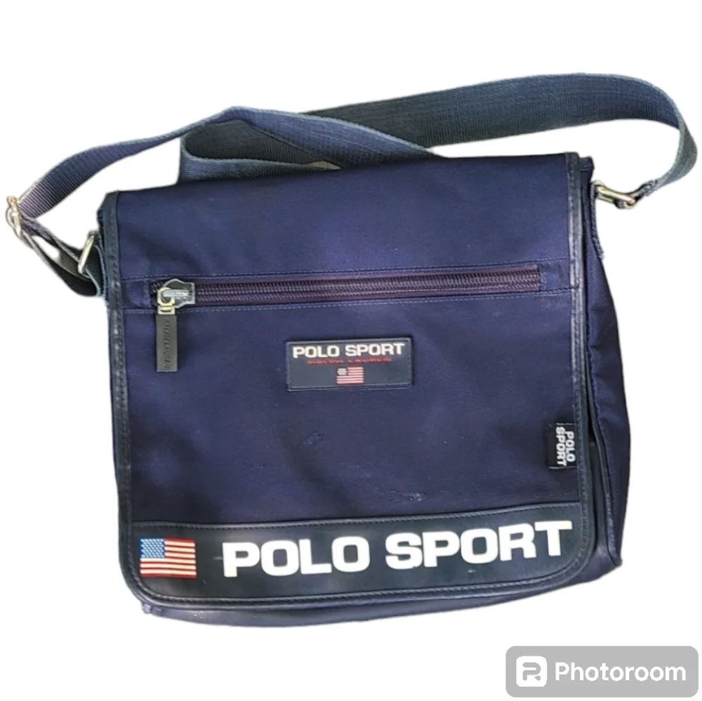 Rare Vintage Polo Sport Ralph Lauren Bag!‎  Blue With Huge 